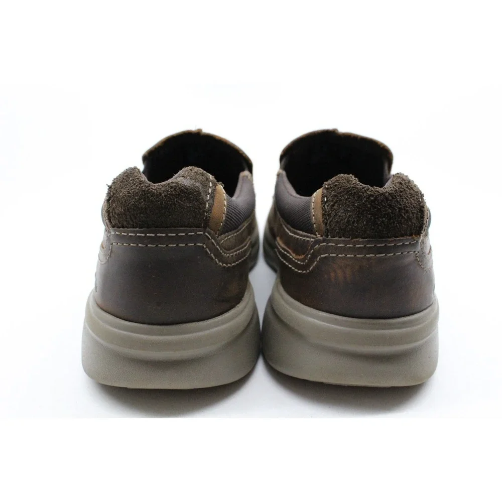 Clarks Mens 10.5 US Bradley‎ Free Brown Leather Casual Slip On Comfort Shoes